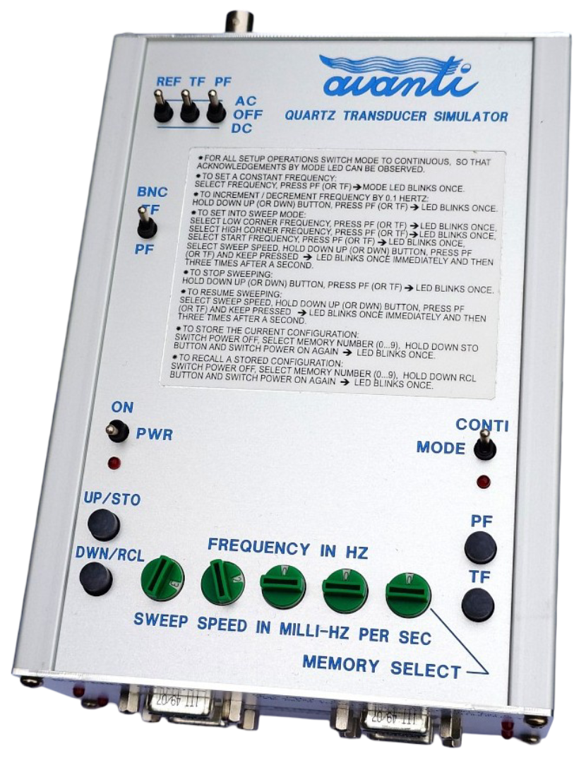 AVA-01 Analog Quartz Transducer Simulator